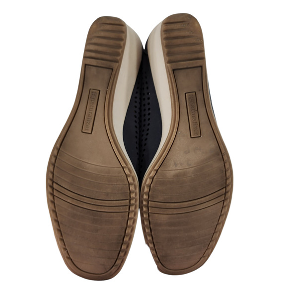 Naturalizer Becky Wedge Heels 9.5 Women Gray White N5 Comfort Shoe Perforated - Picture 7 of 13